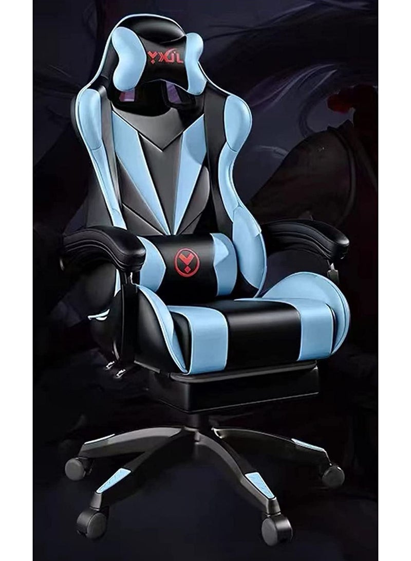 Gaming Chair with Footrest and Lumbar Support High Back Office Computer Chair