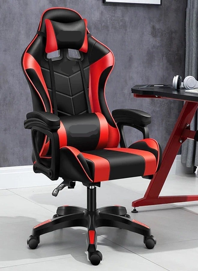 Multifunction High Quality Ergonomic Swivel Gaming Chair Office Chair with RGB Lights Speakers and Remote Adjustable Massage Recliner for Home Office 64x123 cm