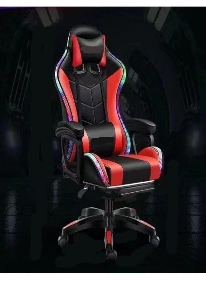 High Quality Ergonomic Swivel Gaming and Office Chair with RGB Lights Speakers and Remote Adjustable Massage Recliner