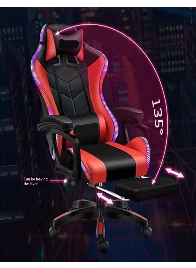 High Quality Ergonomic Swivel Gaming and Office Chair with RGB Lights Speakers and Remote Adjustable Massage Recliner