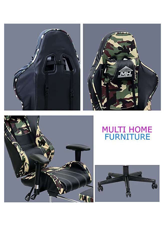 Modern Design Gaming Chair With Fully Reclining Footrest And Soft Leather
