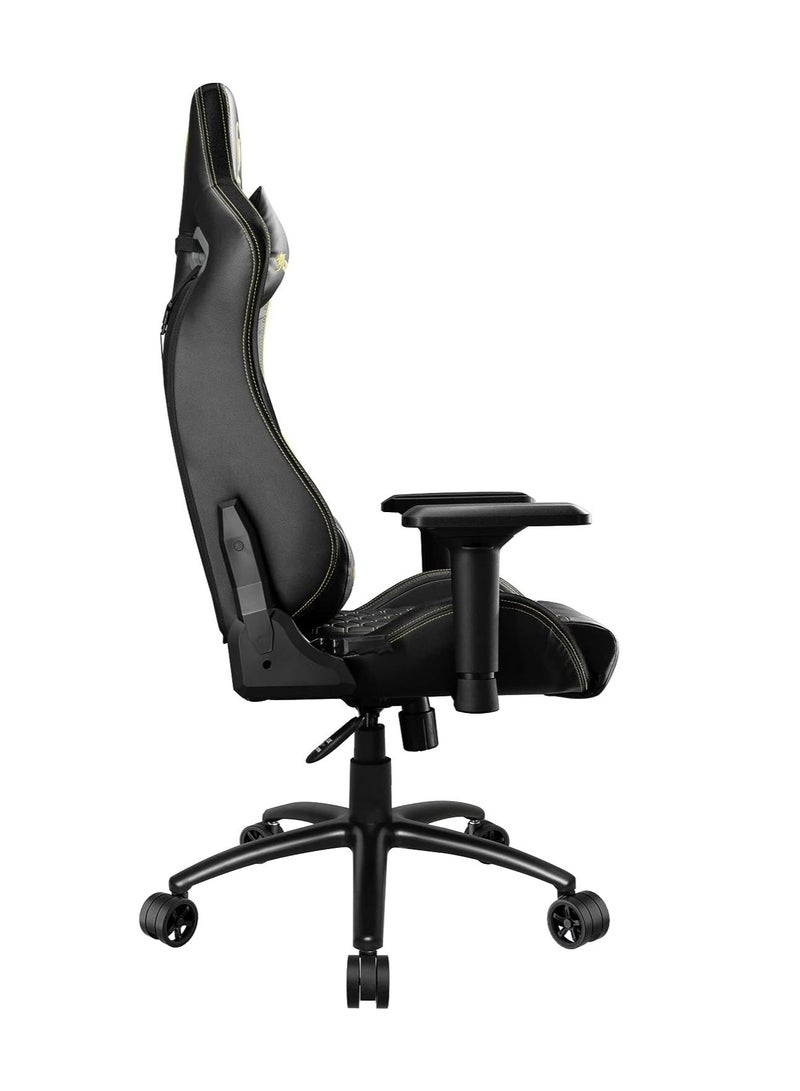 Cougar Outrider S Gaming Chair, Premium Pvc Leather, 180º Reclining​, Height Adjustment, 4D Adjustable Armrest, Full Steel Frame, Extra Large 3” Caster Wheels - Royal Black