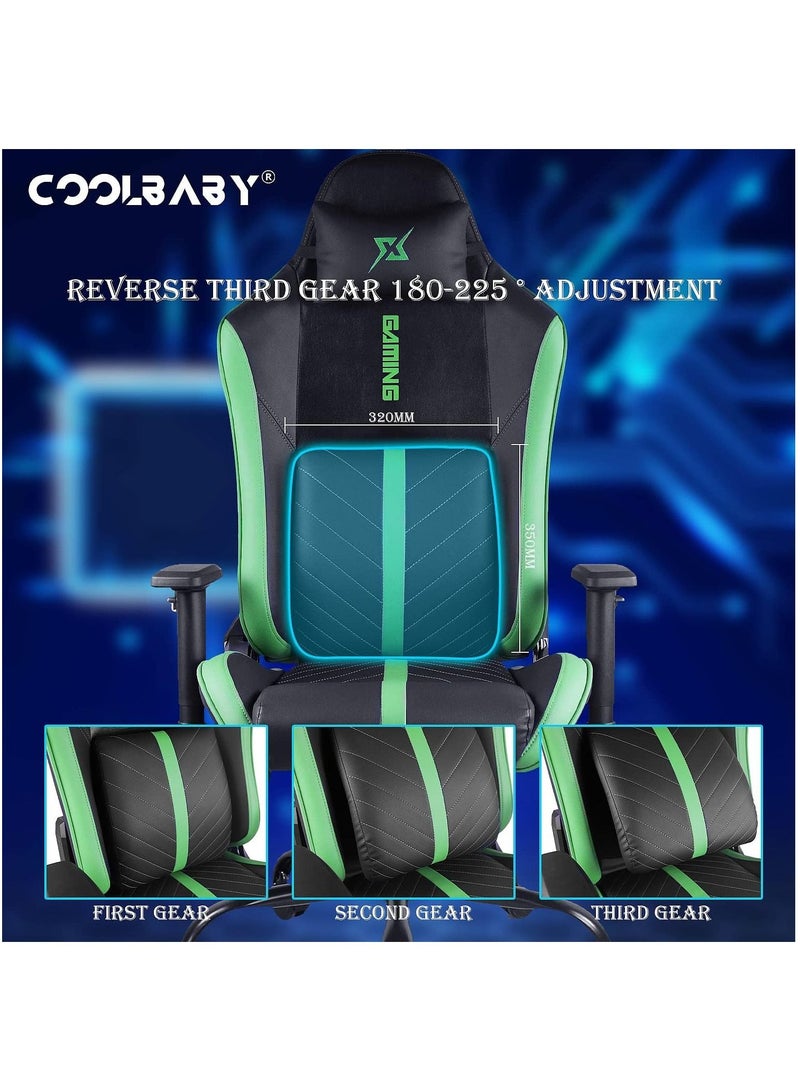 Gaming Chair Ergonomic Office Chair 180° Recliner System 2D Adjustable Arm-Rest With Three-gear Backrest Adjustment