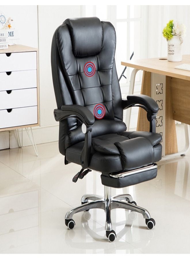 Multifunction Leather Executive Office and Gaming Chair With Footrest