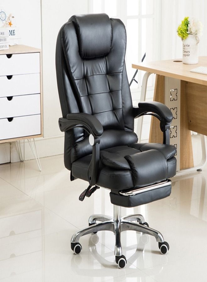 Multifunction Leather Executive Office and Gaming Chair With Footrest