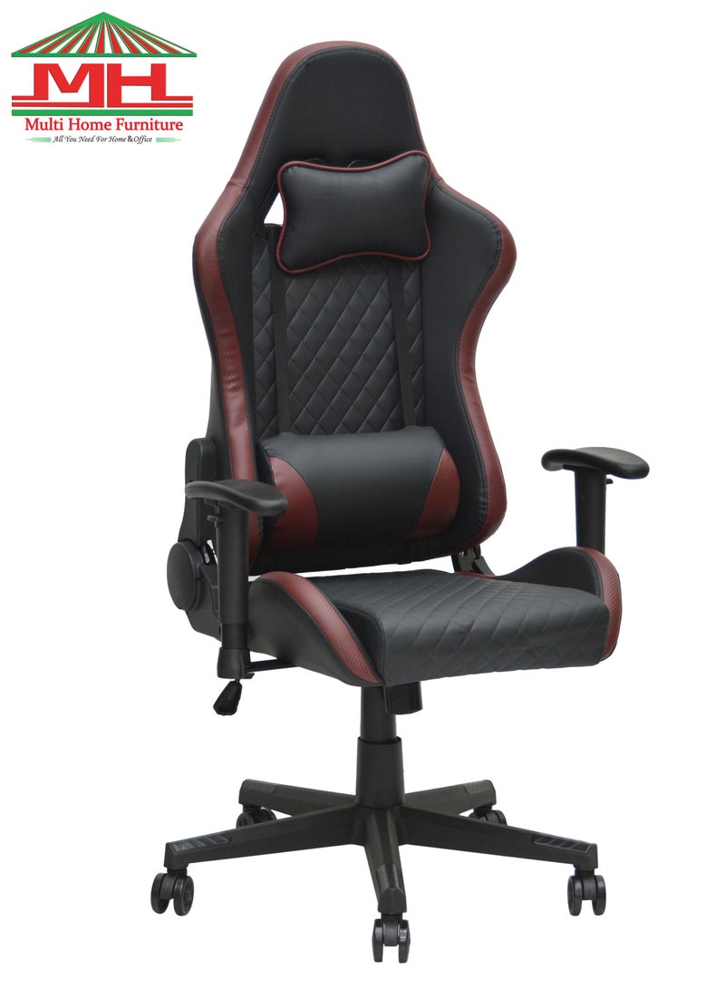 Modern design Best Executive Gaming Chair For Video Gaming Chair 8884-WINE/RED For Pc With Fully Reclining Back And Head Rest And Footrest For ADULTS