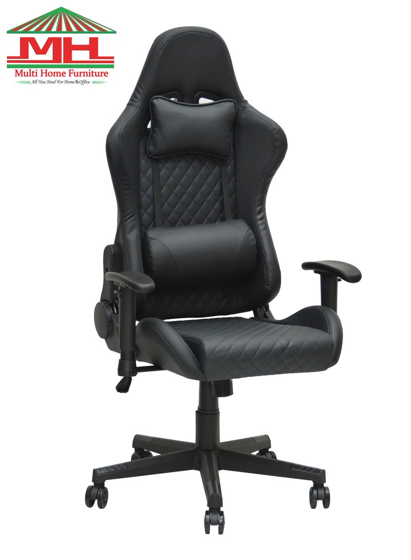 Modern design Best Executive Gaming Chair For Video Gaming Chair 8884-BLACK For Pc With Fully Reclining Back And Head Rest And Footrest For ADULTS