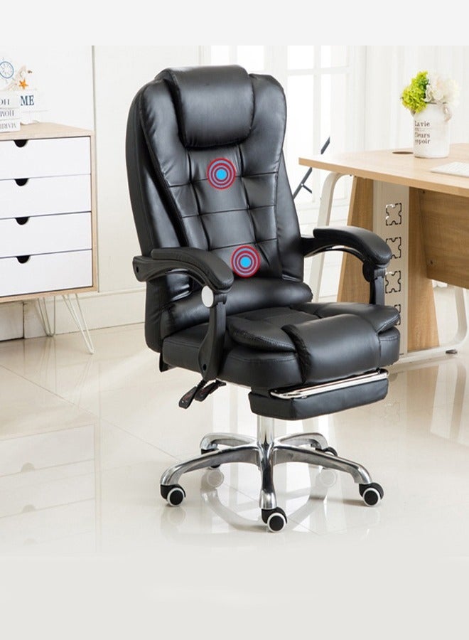 Multifunction Leather Executive Office and Gaming Chair With Footrest