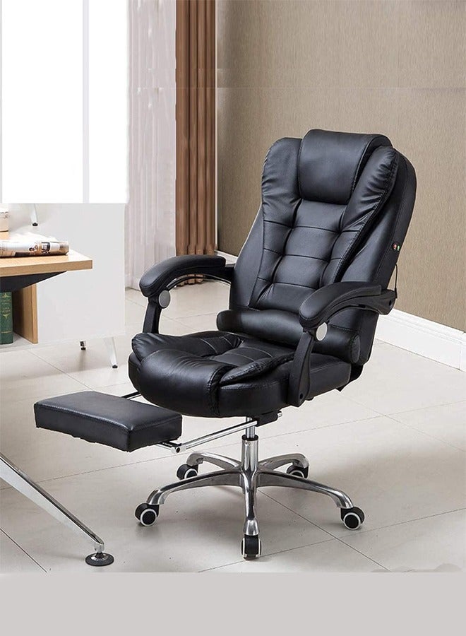 Multifunction Leather Executive Office and Gaming Chair With Footrest