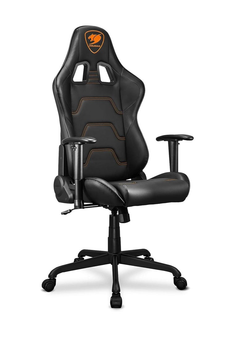 Cougar Gaming Chair Armor Elite, Steel-Frame, Breathable PVC Leather, 160° Recliner System, 120Kg Weight Capacity, 2D Adjustable Arm-Rest, Steel 5-Star Base - Black