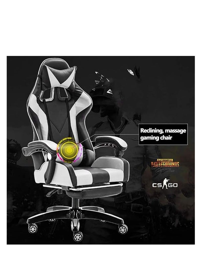 Gaming Chair Racing Style Office Chair Adjustable High Back Ergonomic Computer Desk Chair with Retractable Arms and Footrest