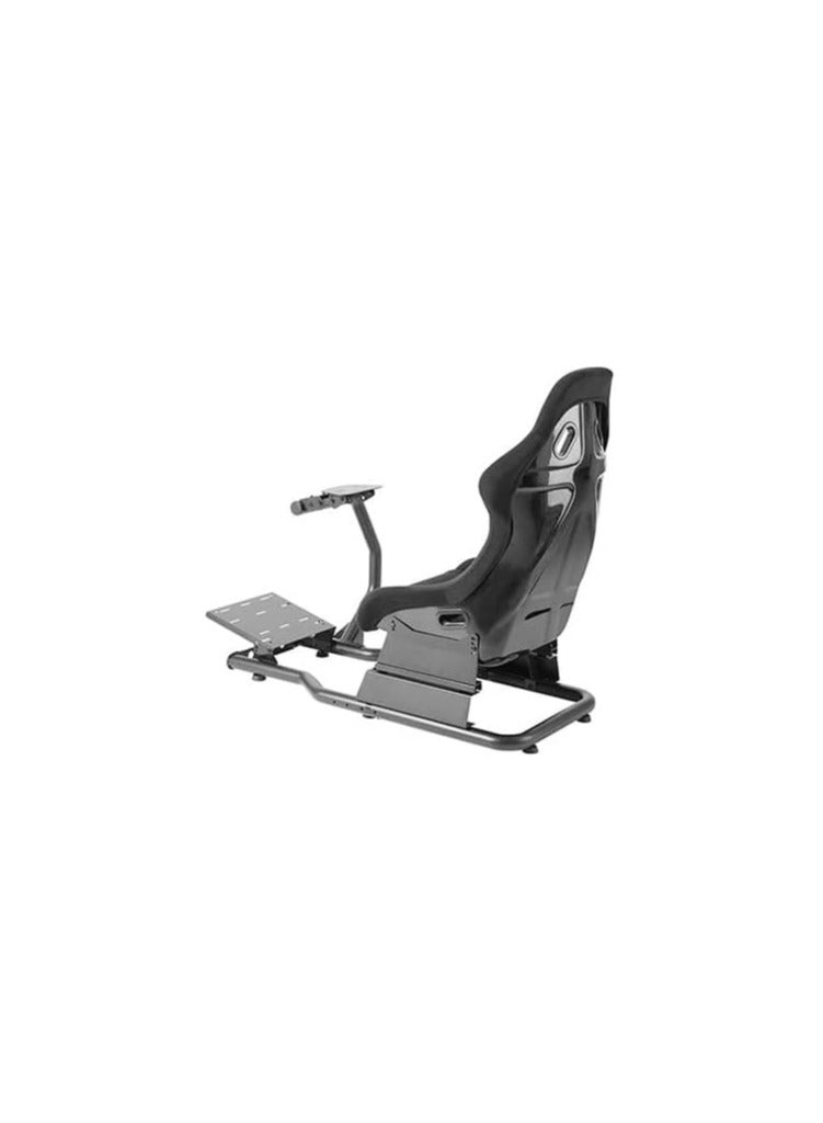 GAMEON Pro Racing Simulator Cockpit With Gear Shifter Mount - Black