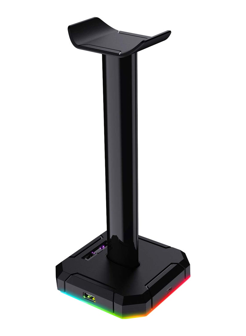 HA300 SCEPTER Pro RGB Backlit Gaming Headphone Stand with 10 RGB Lighting Modes and 4 USB Ports