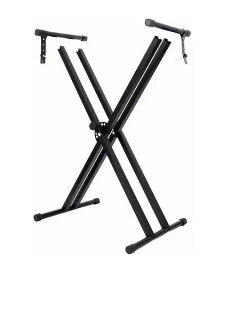 Double X Keyboard Stand And Bench Set - Double X, Infinitely Adjustable, Heavy Steel Construction And Pure Locking System Support Stand