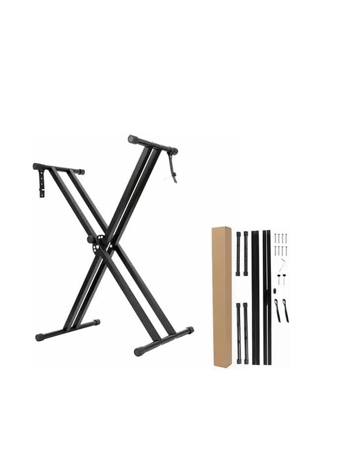 Double X Keyboard Stand And Bench Set - Double X, Infinitely Adjustable, Heavy Steel Construction And Pure Locking System Support Stand