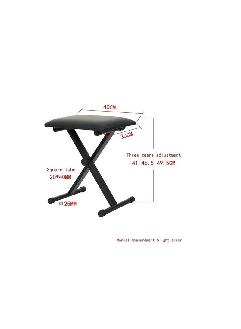 Double X Keyboard Stand And Bench Set - Double X, Infinitely Adjustable, Heavy Steel Construction And Pure Locking System Support Stand