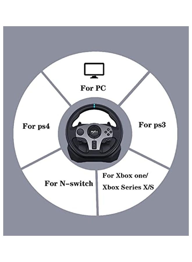 PXN V9 Racing Wheel Steering Wheel Driving Wheel 270°/ 900° PS4 Steering Wheel Dual-Motor Feedback Driving with Pedals and Shifter game racing wheel for PS4 PC Xbox One Xbox Series S/X Nintendo Switch