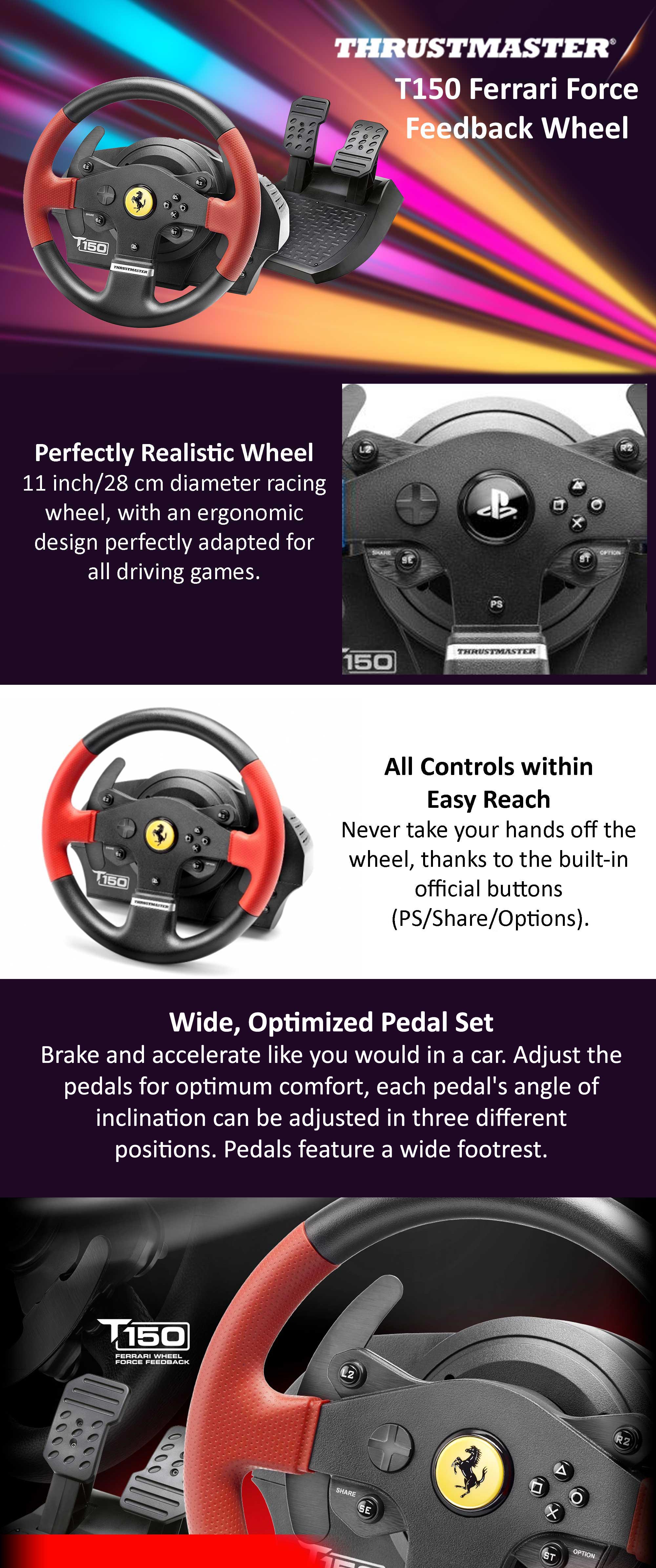 T150 Ferrari Force Feedback Wireless Wheel