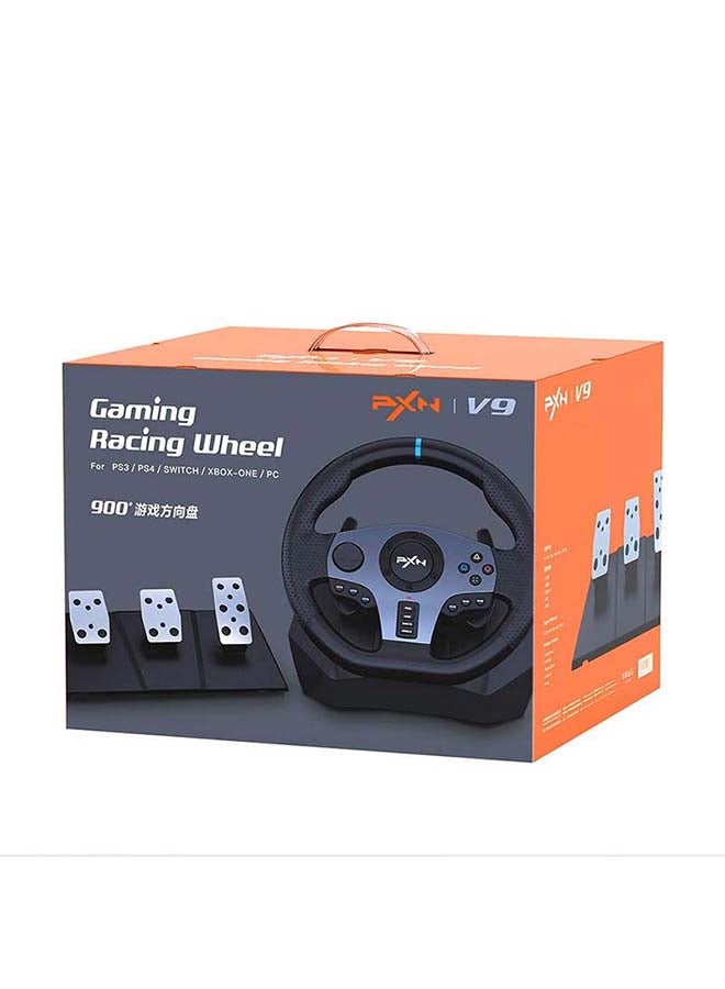 Game Steering Wheel For PlayStation/Xbox/Switch/PC With H-Patten Shifter and 3 Pedal -wired