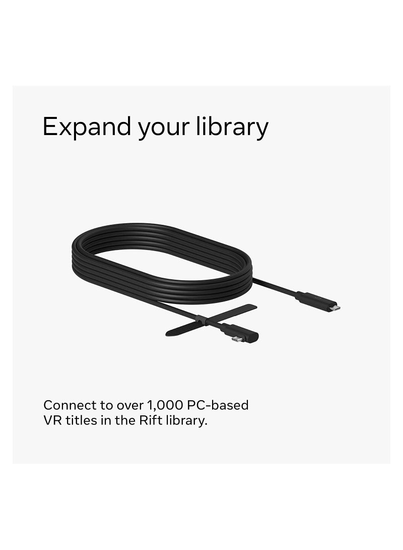 Oculus Link Virtual Reality Headset Cable for Quest 2 and Quest – 5 m (16 ft) – PC VR