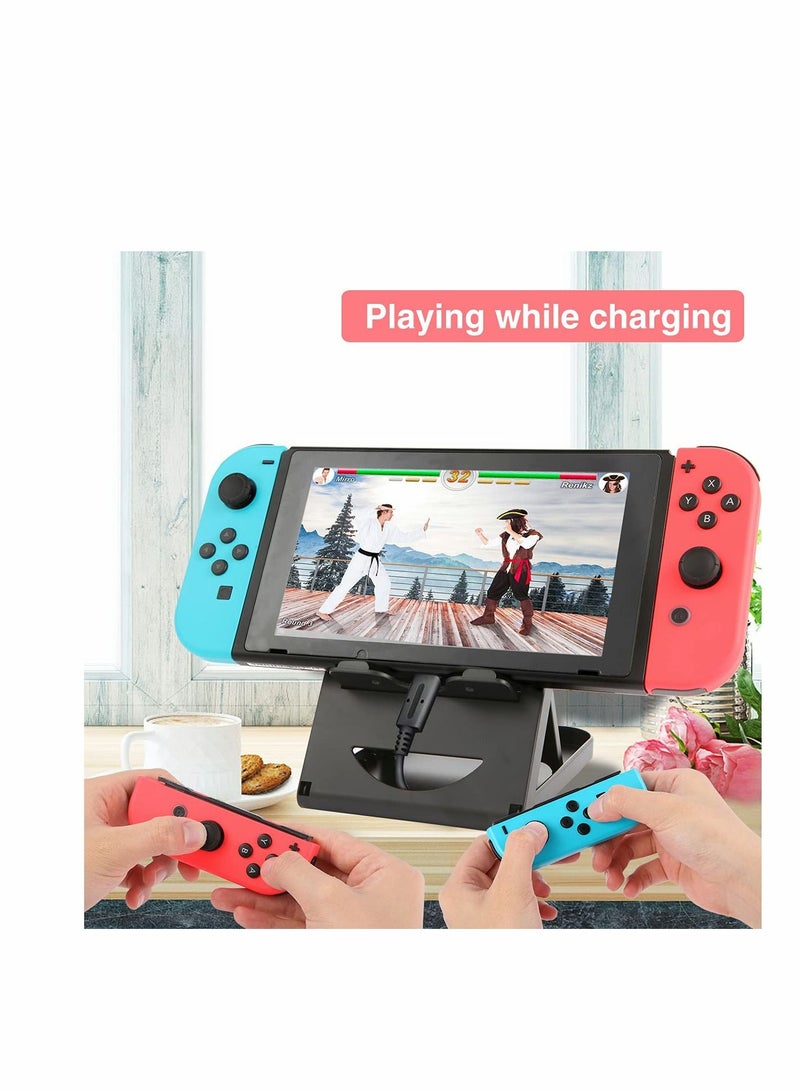 Fit for Nintendo Switch Stand/ for Switch LITE Stand Foldable Adjustable and Portable table play stand for N-switch console playing and charging Compatible with for ipad/ for Mini/ for iPad Pro Air