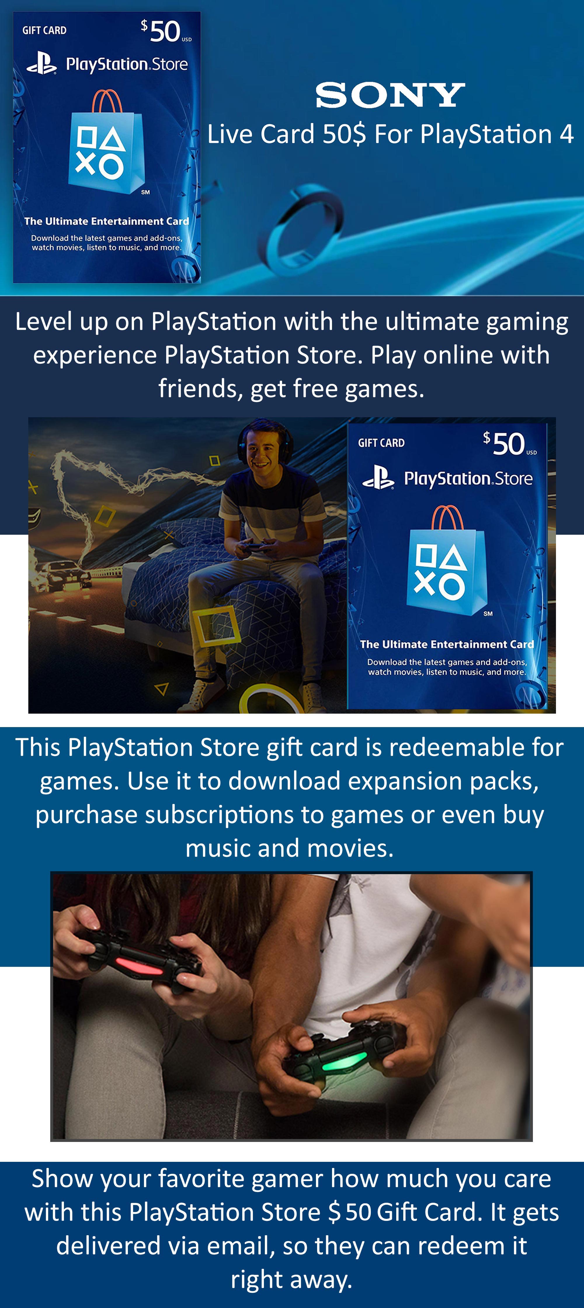 PlayStation Live Card $50 For UAE Account