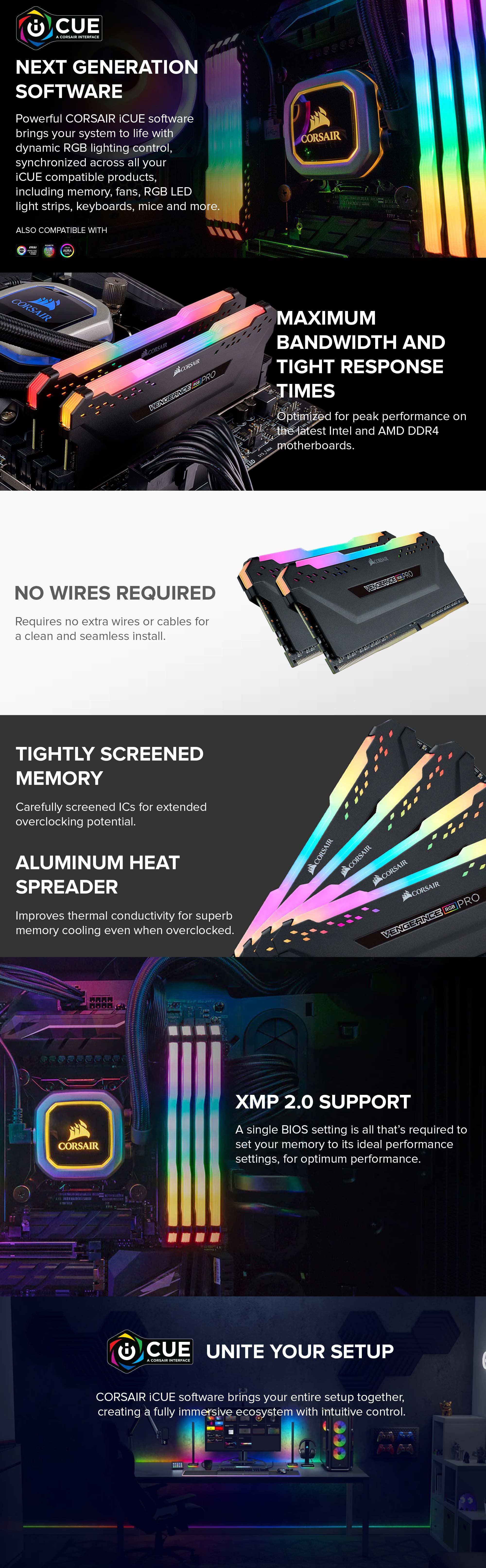 Vengeance RGB PRO 16GB DDR4 DRAM 3200MHz C16 Memory Kit TUF Gaming Edition