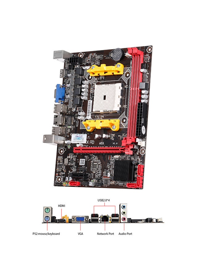 A55 Dual DDR3 Motherboard Gaming Motherboard Black