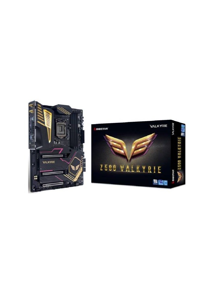 Biostar Z590 Valkyrie DDR4 ATX Motherboard, Intel Z590 Chipset, 10/11th Gen LGA1200, Supports WiFi 6, 2.5 GbE LAN, PCI-Express 4.0, SATA3, 3x M.2, 2.5GbE, USB 3.2 Gen2 | Z590 Valkyrie Ver. 5.0