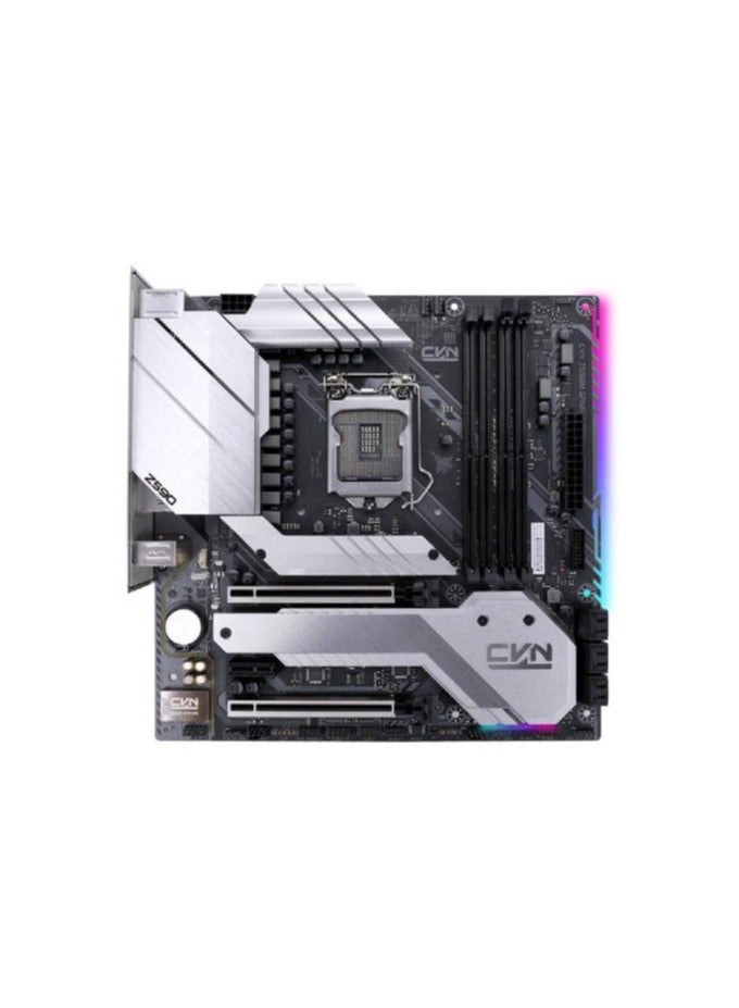 Colorful CVN Z590M Gaming Pro V20 M-ATX Motherboard, Intel Z590 Chipset, LGA 1200 Socket, Supports Max. 64GB DDR4, Provides 10/100/1000Mb Ethernet, PCIe 4.0, SATA3 / M.2, 2.5GbE, USB 3.2 | Z590M