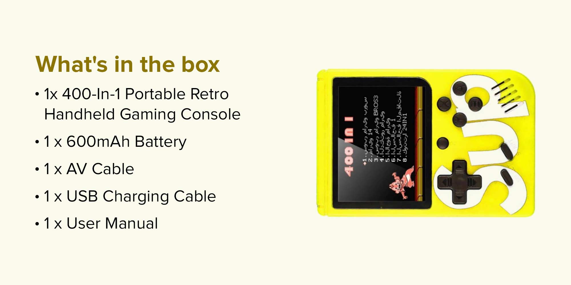 400 In 1 Portable Retro Handheld Console