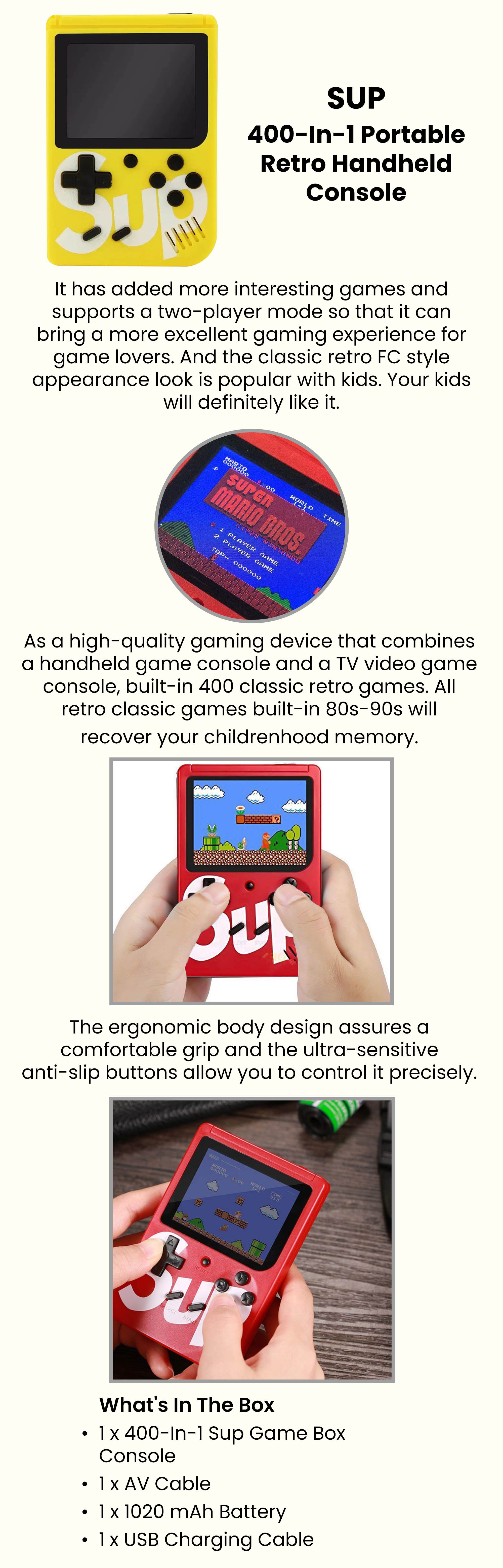 Portable Retro Handheld Console (Multicolor)