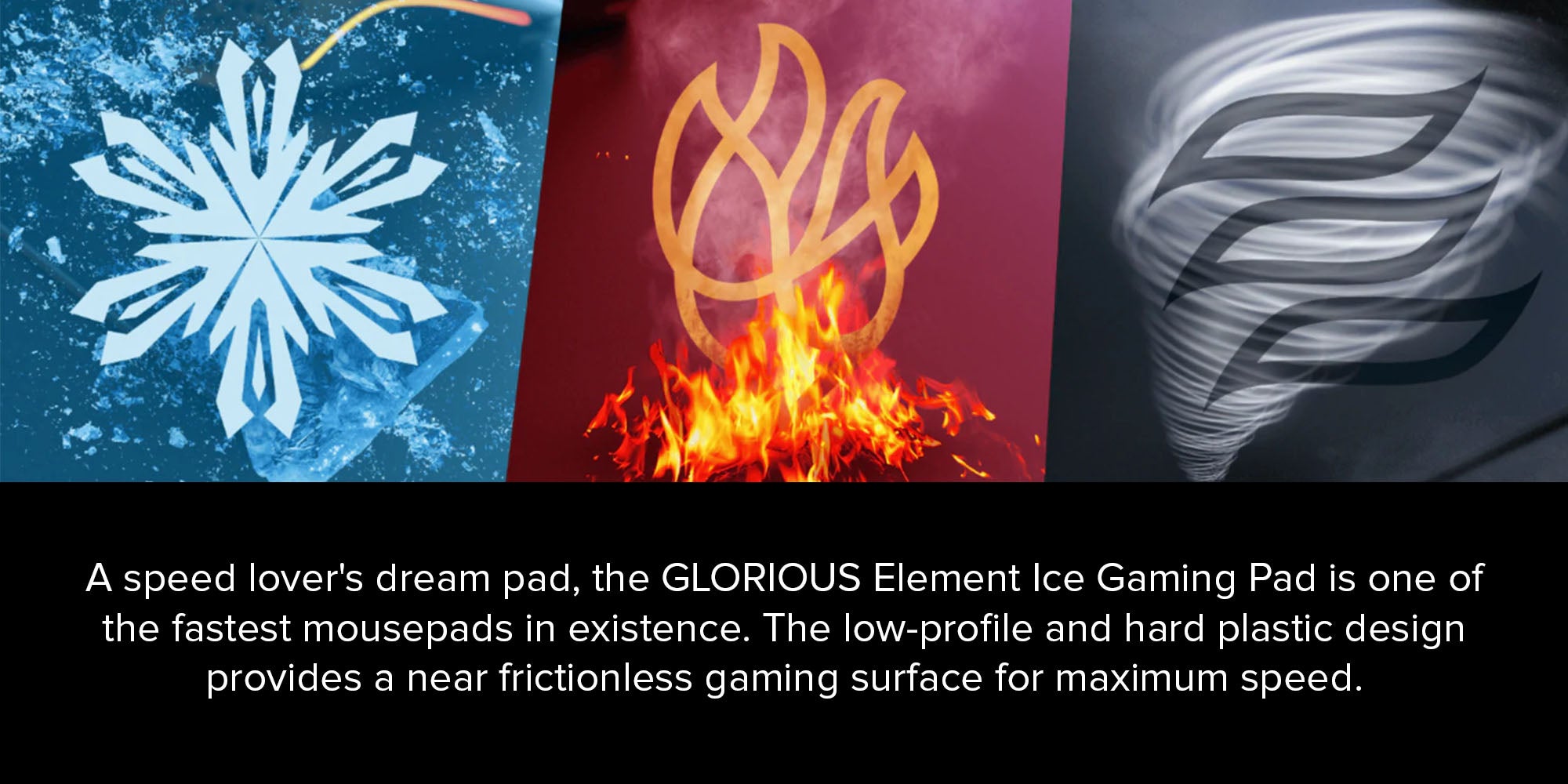 Glorious Gaming Elements Mousepad - Gaming Mouse Pad - XL Mouse Pad - Glass Infused Flexible Cloth Computer Desk Pad for Speed Gaming 15