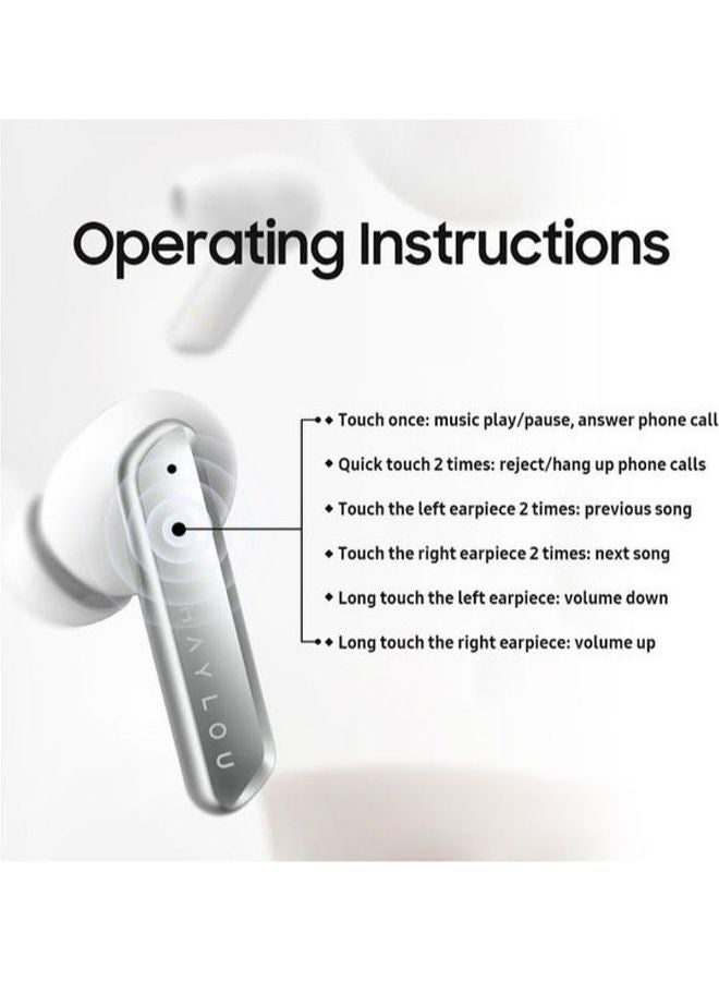 W1 TWS In-Ear Earbuds With Charging Case White