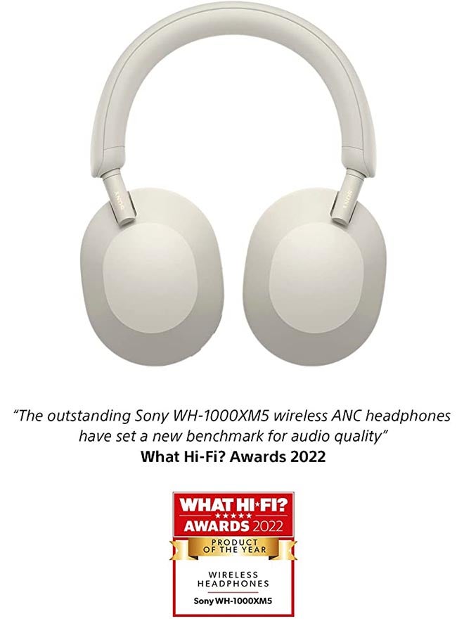 WH-1000XM5 Wireless Noise-Cancelling Headphones Platinum Silver