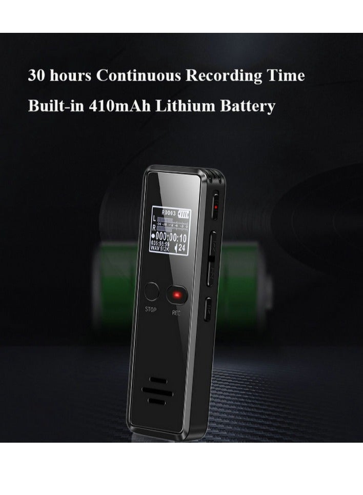 V90 Digital Voice Activated Recorder Dictaphone Long Distance Audio Recording MP3 Player Noise Reduction WAV Recorder ( 32 GB )