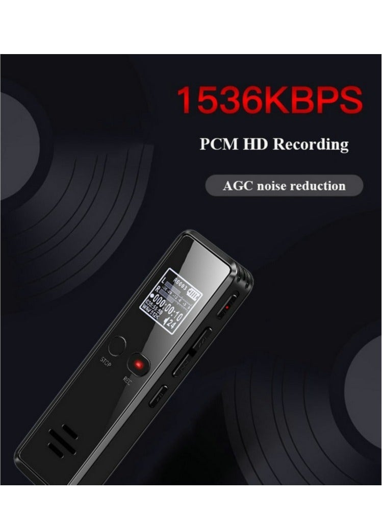 V90 Digital Voice Activated Recorder Dictaphone Long Distance Audio Recording MP3 Player Noise Reduction WAV Recorder ( 32 GB )