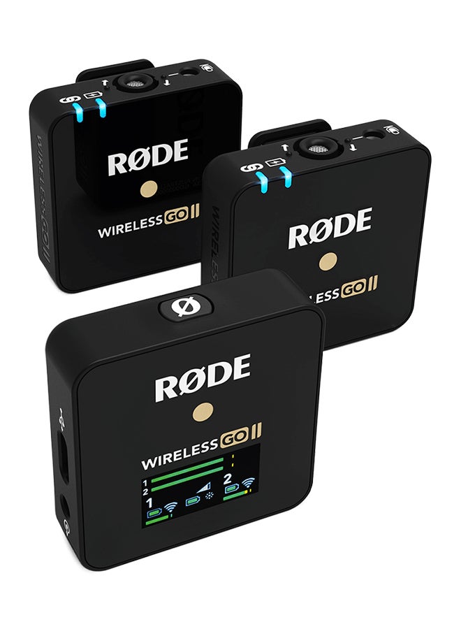GO II Dual Channel Wireless Microphone System WIGOII Black