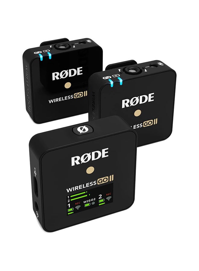 GO II Dual Channel Wireless Microphone System WIGOII Black