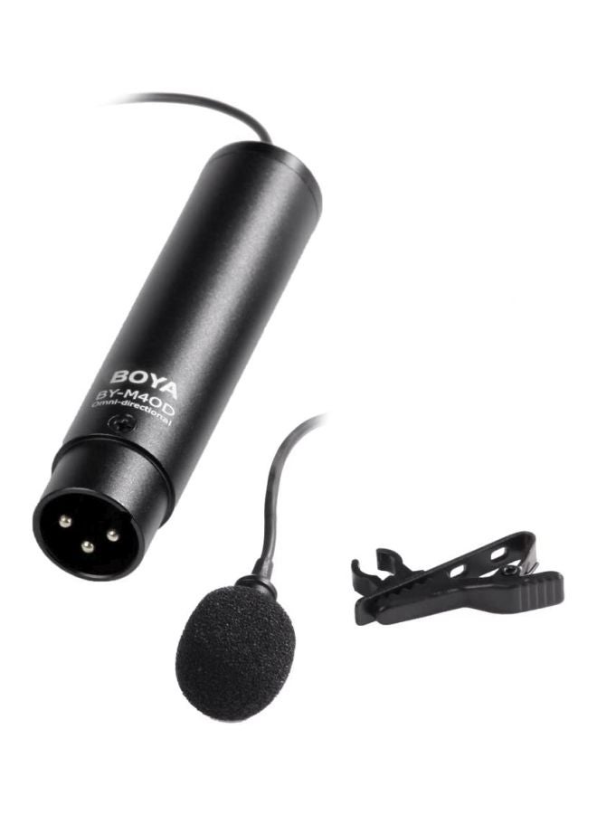 BY-M40D Omni Directional Lavalier Microphone BY M40D Black