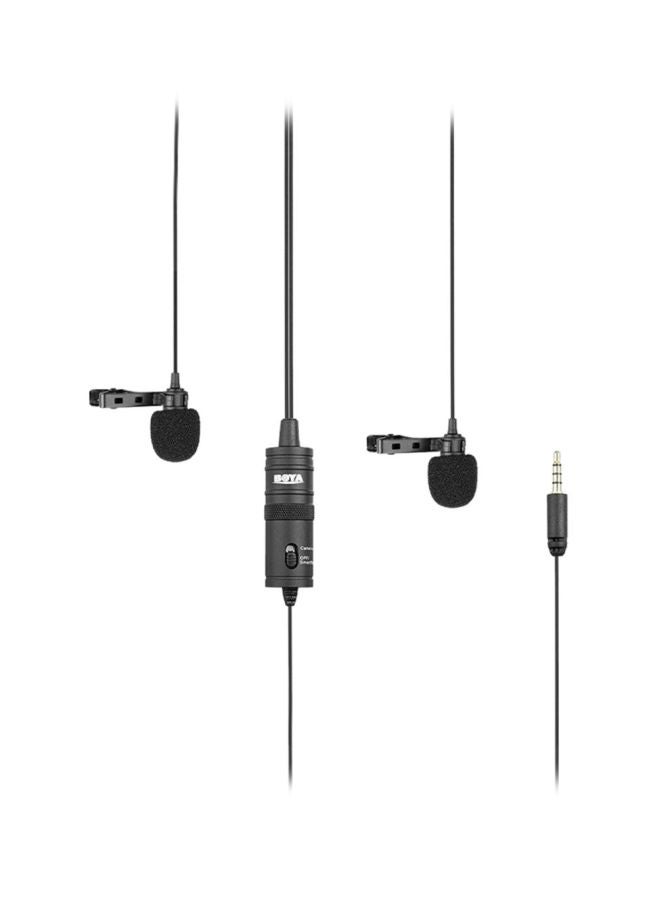 BY-M1DM Dual Lavalier microphone BY-M1DM Black