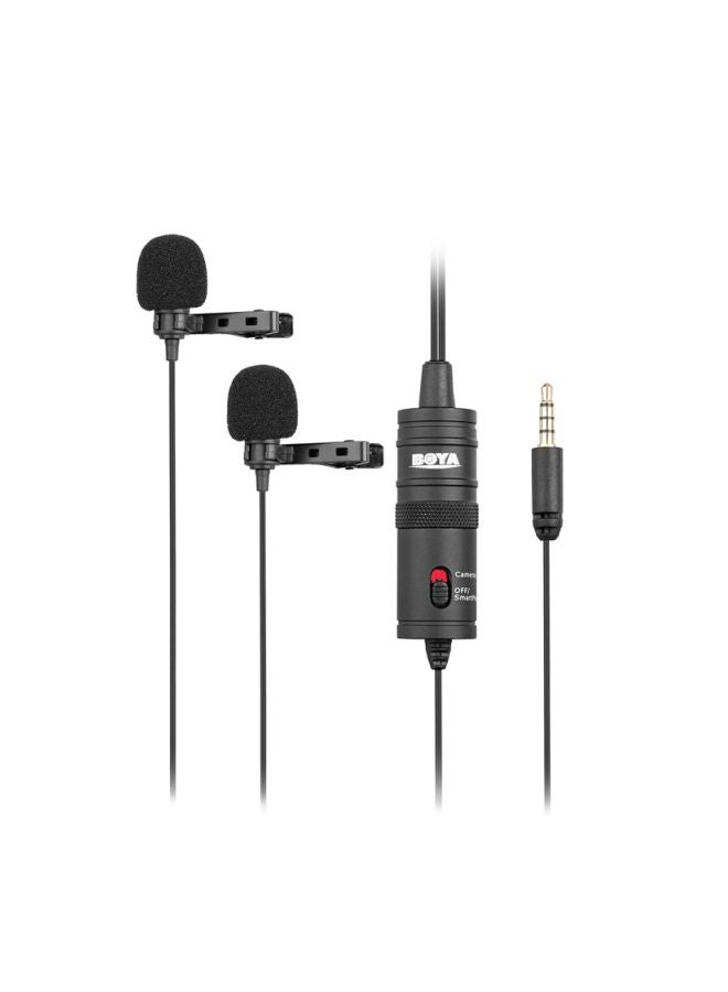 Dual Omnidirectional Lavalier Microphone D57071 Black