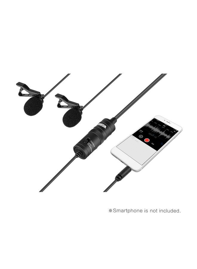 Dual Omnidirectional Lavalier Microphone D57071 Black