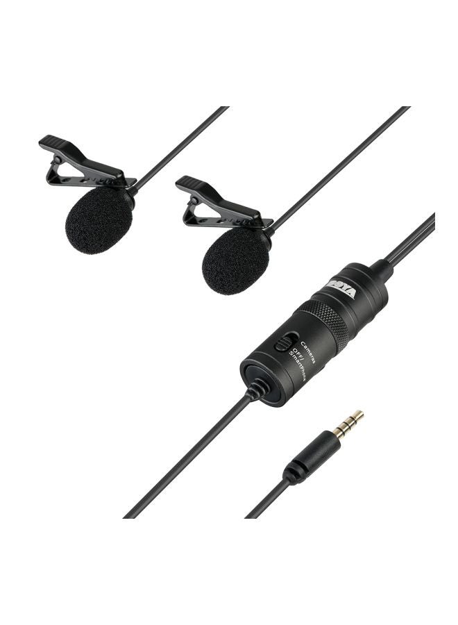 Dual Omnidirectional Lavalier Microphone D57071 Black