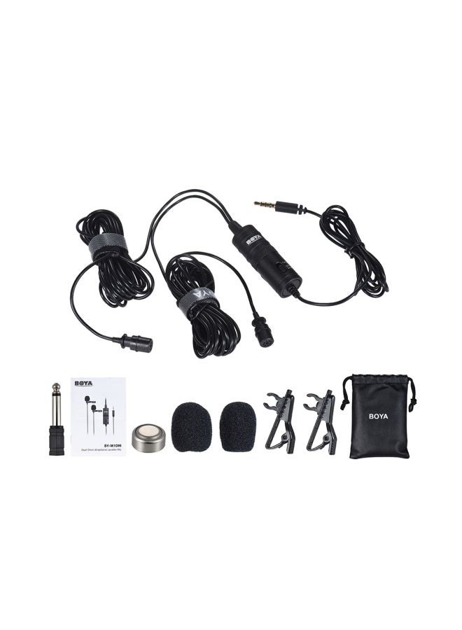 Dual Omnidirectional Lavalier Microphone D57071 Black