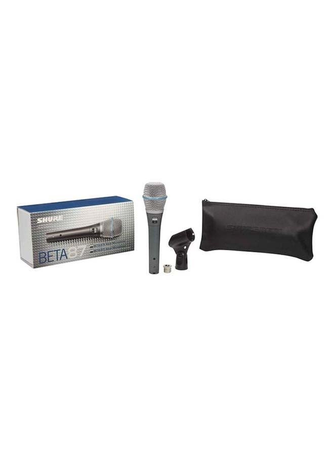 Supercardioid Single-Element Vocal Condenser Microphone for Studio Recording and Live Performances with A25D Mic Clip and Storage Bag BETA 87A black