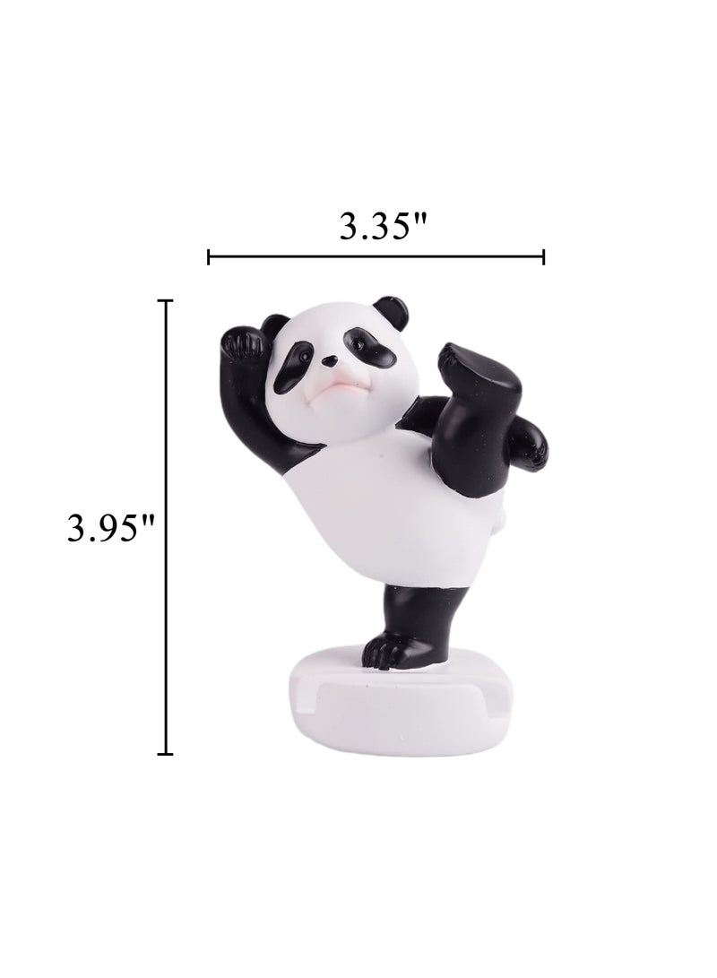 Panda Smartphone Stand, Cell Phone Stand for Desk, Animal Desk Accessories, Adjustable Phone Stand, Suitable for Phone Supporter for iPhone, Ipad (Black)