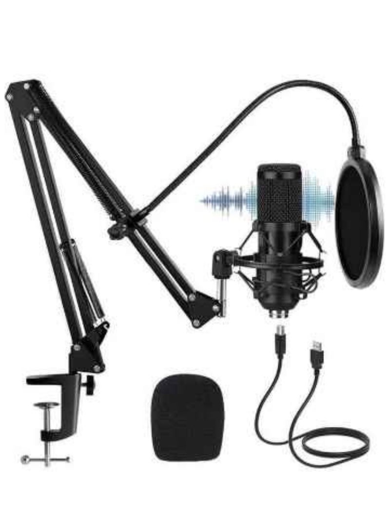 USB Condenser Microphone Kit with Adjustable Stand