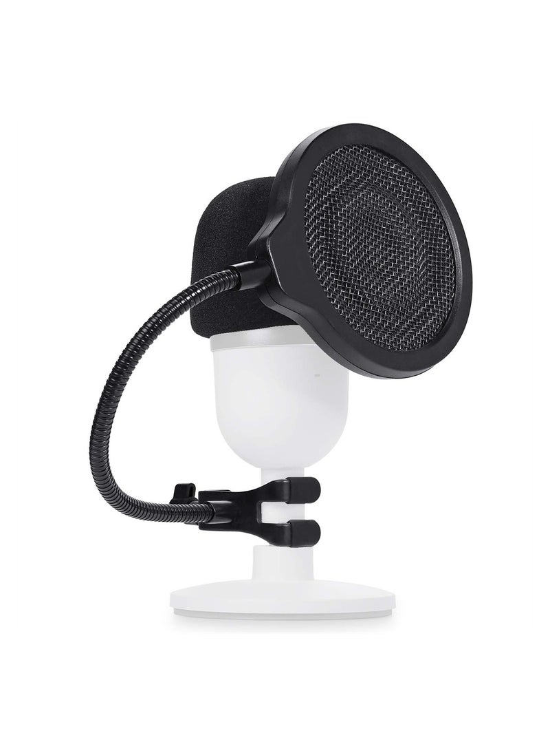 for Razer Seiren Mini Windscreen with Pop Filter, 3 Layers Mic Wind Pop Screen with Flexible 360°Gooseneck Clip