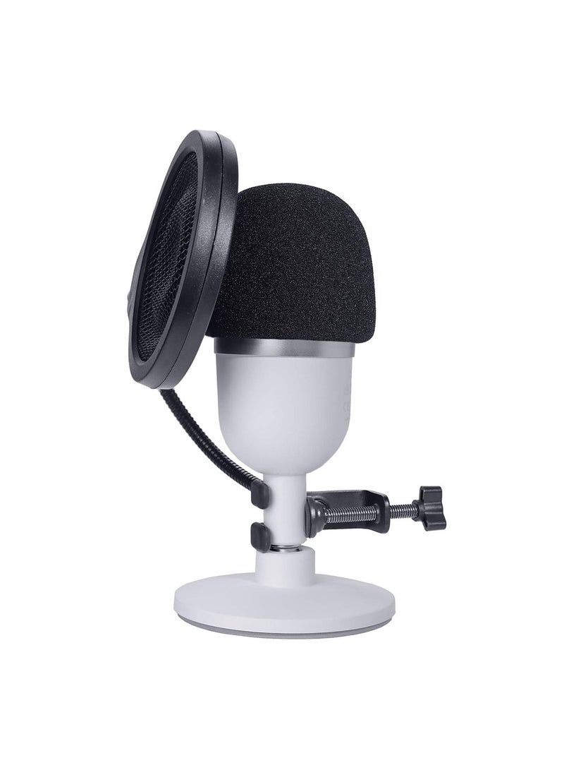 for Razer Seiren Mini Windscreen with Pop Filter, 3 Layers Mic Wind Pop Screen with Flexible 360°Gooseneck Clip